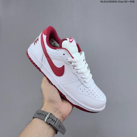 Nike Big Low 355152-150 White Red EU 36-45 Skate Shoe - Unisex (BS-60009)