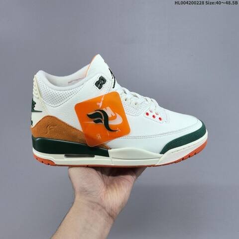 Solefly x Air Jordan 3 Retro Miami AIR JORDAN 3 Aj3 3 Solef Lifestyle (BS-66666)