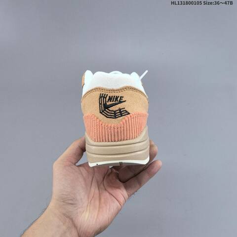 Nike Air Max 1 White Brown Black Beige Red EU 36-47 Sneaker - Unisex (BS-62214)