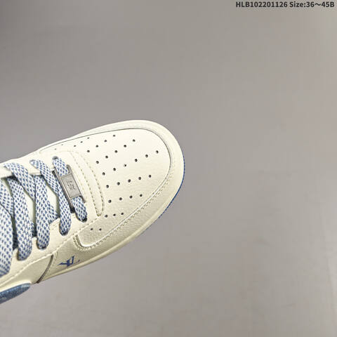 Nike Air Force 1 07 LV8 White Blue EU 36-45 Skate Shoe - Unisex (BS-63052)