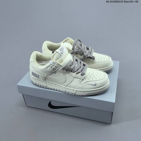 Nike SB Dunk Low Sail Navy Silver Off White EU 36-45 Skate Shoe - Unisex (BS-61894)