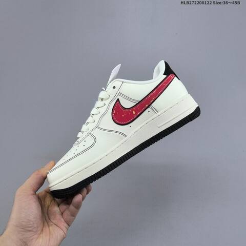 Nike Air Force 1 07 Low Off White Red Black EU 36-45 Sneaker - Unisex (BS-61819)