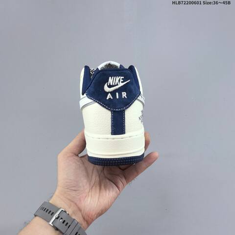 Nike Air Force 1 07 LV8 JR8888 004 Off White Grey Navy Blue EU 36 45 Skate Shoe EU 36-45 - Unisex (BS-60007)