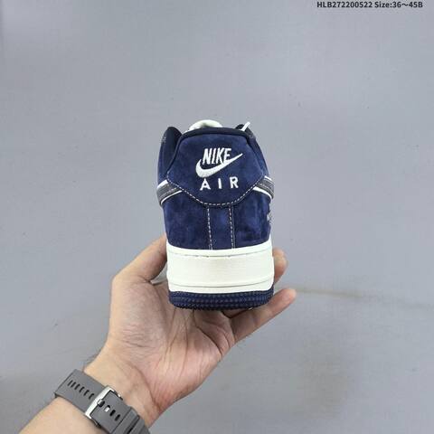 Nike Air Force 1 07 LV8 Navy Blue Off White Dark Gray EU 36-45 Sneaker - Unisex (BS-60229)