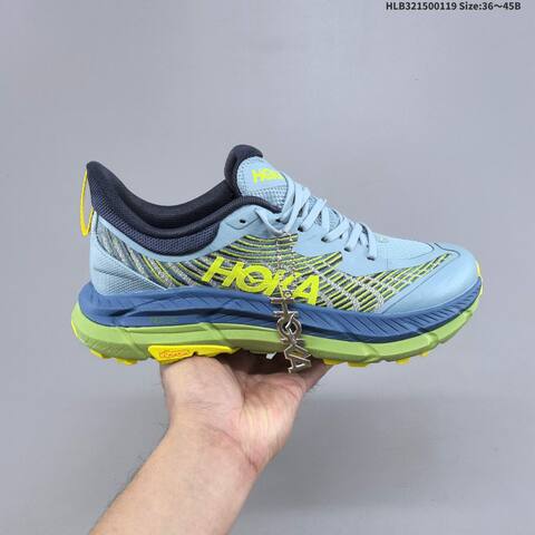 HOKA Mafate Speed 4 Dark Green Neon Yellow Coral Pink Black EU 36-45 Trail Shoe Trail Running Sneakers - Unisex (BS-69399)