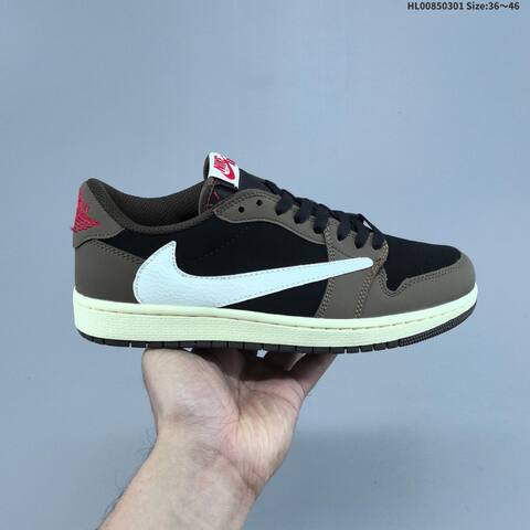 Travis Scott x Fragment Design x Air Jordan 1 Low OG AIR JORDAN 1 Aj1 Lifestyle (BS-66647)