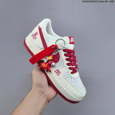 Nike Air Force 1 07 Low Off White Dark Brown Red EU 36-45 Sneaker - Unisex (BS-61627)