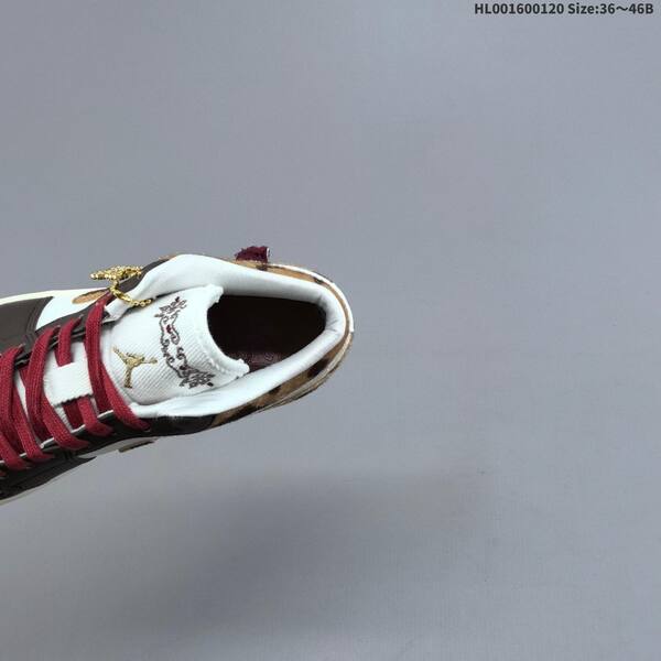 Jordan Air Jordan 1 Low white brown red with gold accents 36 46B lifestyle