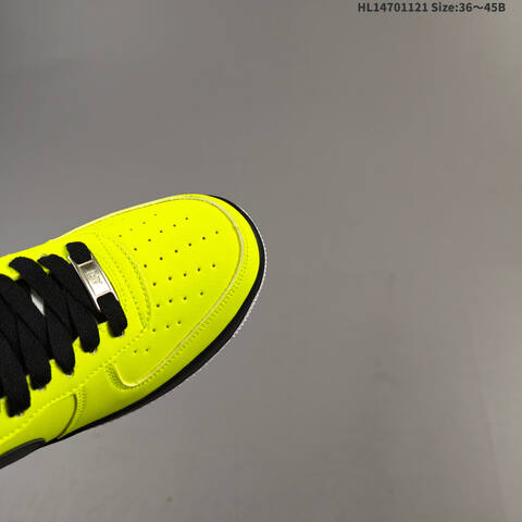Nike Air Force 1 Low Neon Yellow Black White EU 36-45 Sneaker - Unisex (BS-63316)