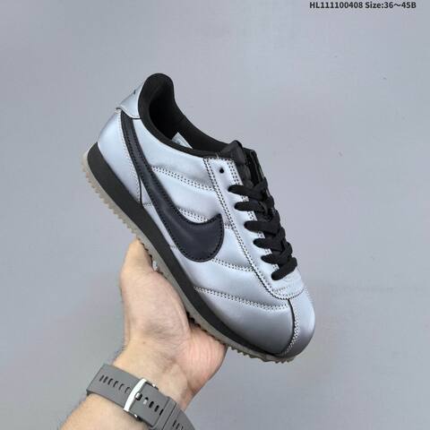Nike Classic Cortez Metallic Silver Black Grey EU 36-45 Sneaker - Unisex (BS-60884)
