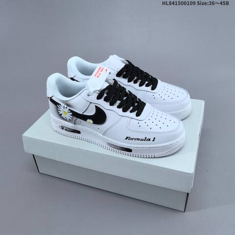 Nike Air Force 1 07 White Black Yellow EU 36-45 Sneaker - Unisex (BS-62118)