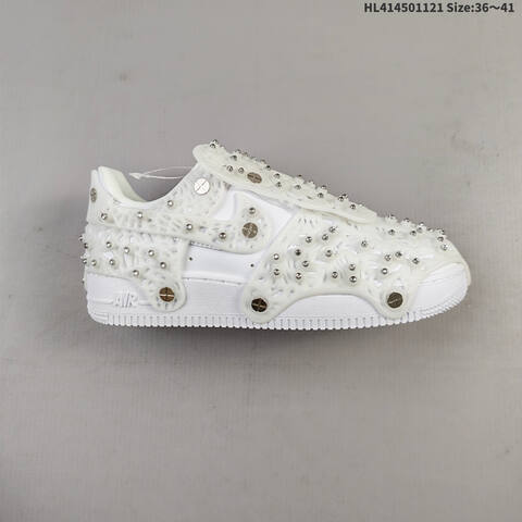 Nike Air Force 1 Swarovski White Silver EU 36-41 Sneaker - Unisex (BS-63356)