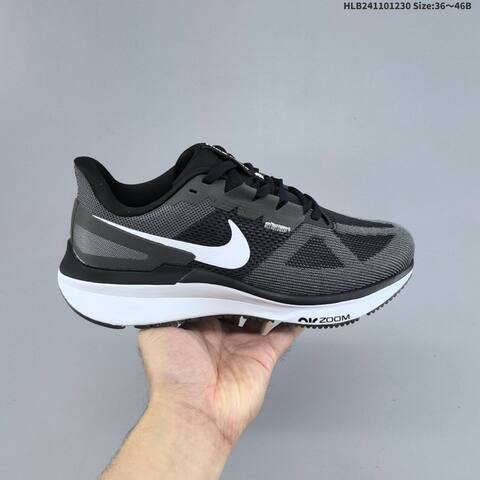 Nike Air Zoom Structure 25 Black White Olive EU 36-46 Running Shoe - Unisex (BS-62308)