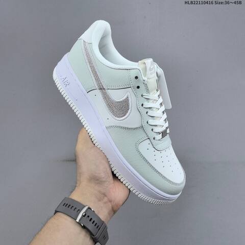 Nike Air Force 1 07 Light Grey White Silver EU 36-45 Sneaker - Unisex (BS-60700)