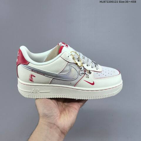 Nike Air Force 1 07 LV8 White Navy Red EU 36-45 Sneaker - Unisex (BS-61859)