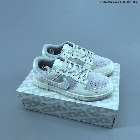 Nike Dunk SB Low Off White Light Gray Black EU 36-45 Skate Shoe - Unisex (BS-61197)