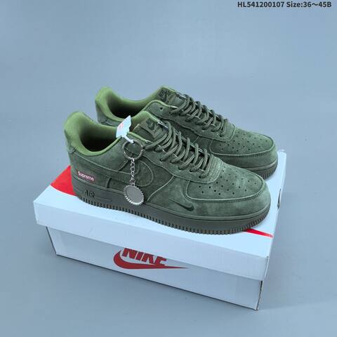 Nike Air Force 1 Low White Dark Brown Black Gray EU 36-45 Sneaker - Unisex (BS-62176)