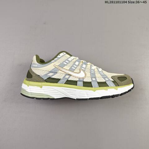 Nike P-6000 Beige Olive Green Grey White EU 36-45 Running Shoe - Unisex (BS-63886)