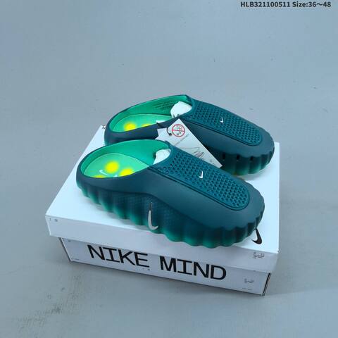 Nike Mind 001 Dark Teal Bright Green Silver EU 36-48 Slides - Unisex (BS-60411)