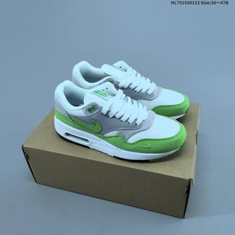 Nike Air Max 1 87 White Dark Green Black Pink Brown Blue Cream EU 36-47 Sneaker - Unisex (BS-61813)