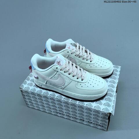 Nike Air Force 1 Low Dark Blue Grey White Orange EU 36-45 Sneaker - Unisex (BS-60978)