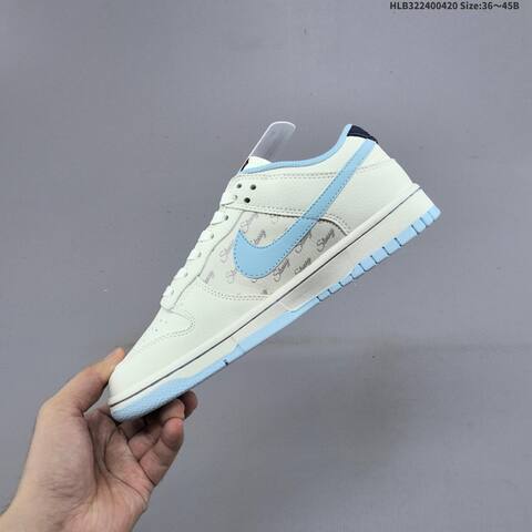 Nike Dunk SB Low Off White Light Blue Navy Red EU 36-45 Skate Shoe - Unisex (BS-60633)
