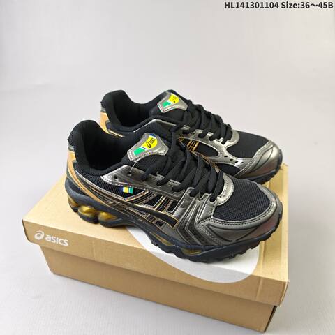 ASICS GEL-KAYANO 14 Black Silver Neon Yellow EU 36-45 Running Shoe Running Sneakers - Unisex (BS-69327)
