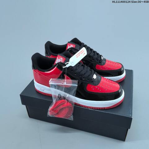 Nike Air Force 1 07 Black Red White EU 36-45 Sneaker - Unisex (BS-61788)