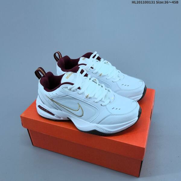 Nike Air Monarch IV black white white maroon gold EU 36-45 training shoe
