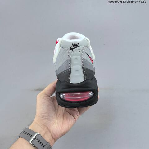 Nike Air Max 95 Black Grey White Red EU 40-48 5 Running Shoe - Men's (BS-60397)
