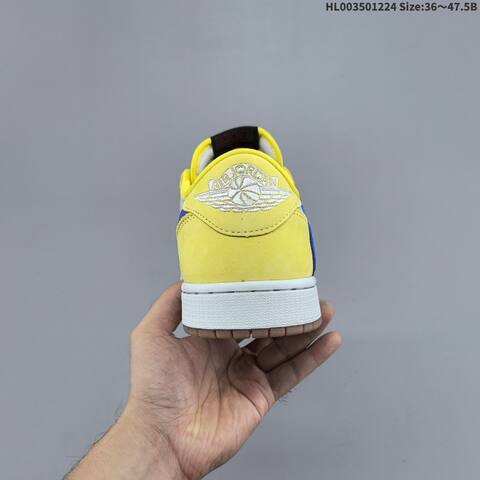 Travis Scott x Air Jordan 1 Low OG Canary Yellow 7 0 AIR JORDAN 1 Aj1 Lifestyle (BS-67289)