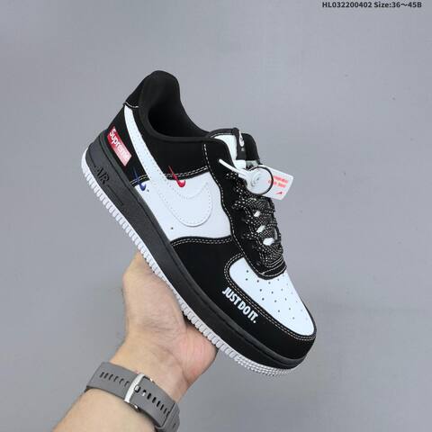 Nike Air Force 1 07 Low Supreme Black White Red Blue EU 36-45 Sneaker - Unisex (BS-60981)