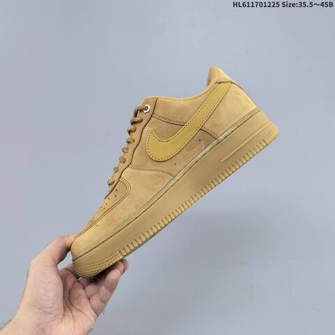 Nike Air Force 1 Low CJ9179-200 Wheat Tan Gum Brown EU 35 5-45 Sneaker - Unisex (BS-62461)