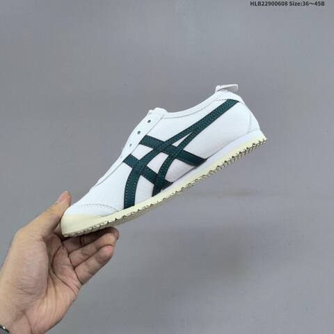 Onitsuka Tiger Mexico 66 Slip On White Dark Green Cream EU 36-45 Sneaker Casual Sneakers - Unisex (BS-68764)