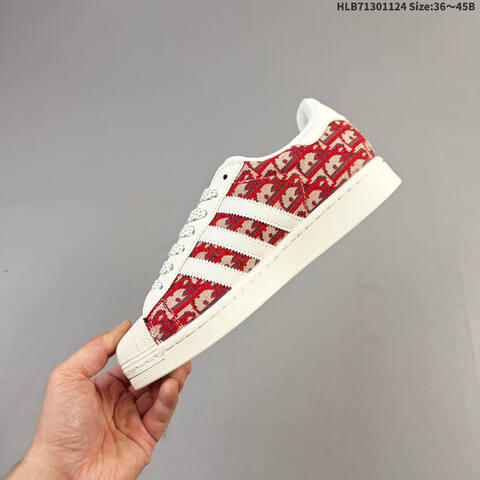 Adidas Superstar Off White Red Beige EU 36-45 Skate Shoe - Unisex (BS-65489)