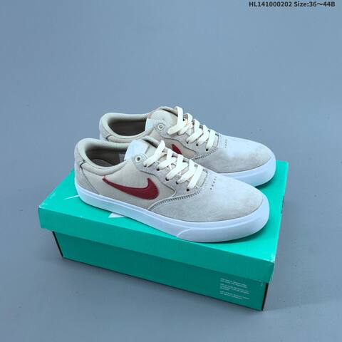 Nike SB Chron Solarsoft CD6278-006 Grey White Red EU 36-44 Skate Shoe - Unisex (BS-61583)
