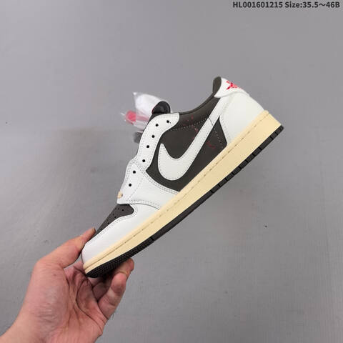 Travis Scott x Air Jordan 1 Low Reverse Mocha 3 0 AIR JORDAN 1 Aj1 Lifestyle (BS-67428)