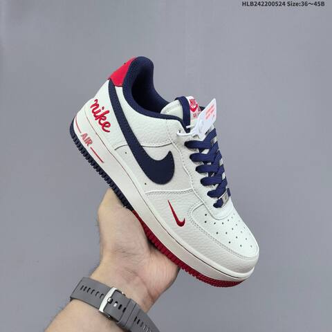 Nike Air Force 1 07 Low White Navy Red Yellow EU 36-45 Sneaker - Unisex (BS-60158)