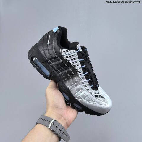 Nike Air Max 95 Black Grey White Silver EU 40-46 Running Shoe - Men's (BS-60125)