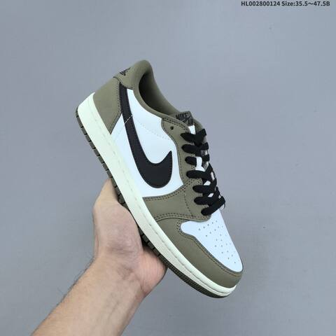 Air Jordan 1 Low OG Medium Olive AIR JORDAN 1 Aj1 Lifestyle (BS-66855)