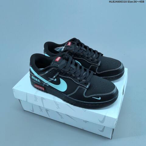 Nike SB Dunk Low White Black Blue EU 36-45 Skate Shoe - Unisex (BS-61271)
