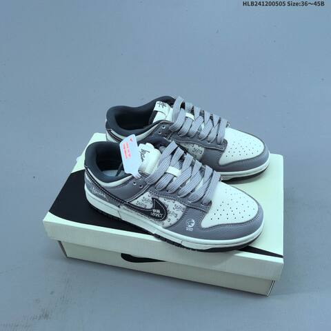Nike Dunk SB Low White Black Gold Gray Off White EU 36-45 Skate Shoe - Unisex (BS-60486)
