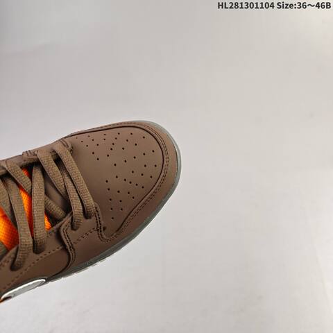 Nike SB Dunk Low Pro Brown Orange Silver Grey EU 36-46 Skate Shoe - Unisex (BS-63888)