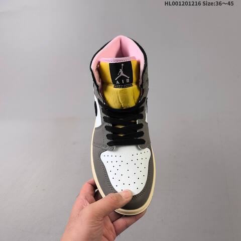 A Air Jordan 1 Mid Cave Stone AIR JORDAN 1 Aj1 Lifestyle (BS-67417)