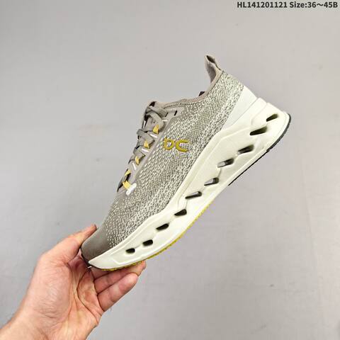 On Cloudsurfer Max Taupe Ivory Yellow Black EU 36-45 Running Shoe Running Sneakers - Unisex (BS-69790)