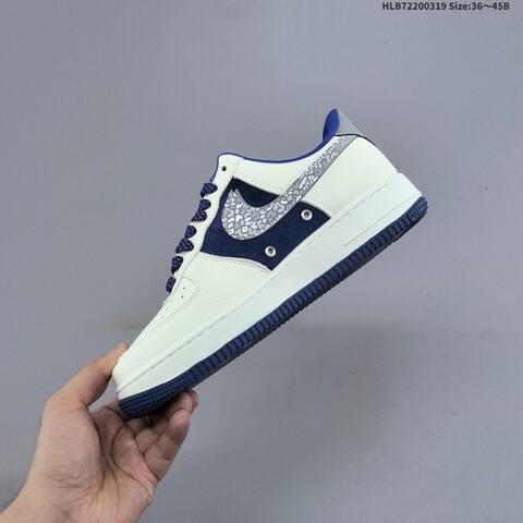 Nike Air Force 1 07 LV8 Off White Light Blue Yellow EU 36-45 Sneaker - Unisex (BS-61259)