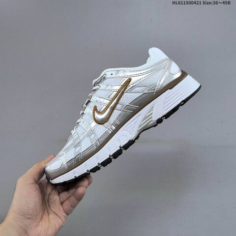 Nike P-6000 White Silver Brown EU 36-45 Running Shoe - Unisex (BS-60616)