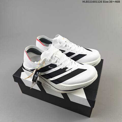 Adidas Adizero Adios Pro Evo White Black Red Grey EU 36-46 Running Shoe - Unisex (BS-65438)