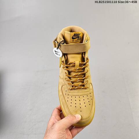 Nike Air Force 1 High 07 Wheat Tan Gum Yellow EU 36-45 Sneaker - Unisex (BS-63499)