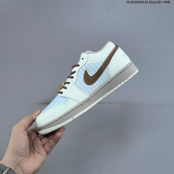 Jordan Air Jordan 1 Low white / light blue / brown 36~46B casual